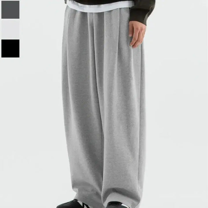 [BUNJANG] BRENSON Two-Tuck Wide Sweat Pants Black XL / 새제품@ BRENSON 투턱 와이드 스웨트 팬츠 블랙 XL 브렌슨 브랜슨