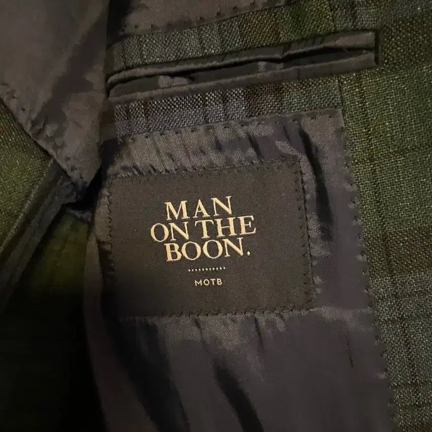 [BUNJANG] Man On The Boon Irish Linen Black Watch Jacket / 맨온더분 아이리시 리넨 블랙와치 자켓 슬림100 추천 블레이저
