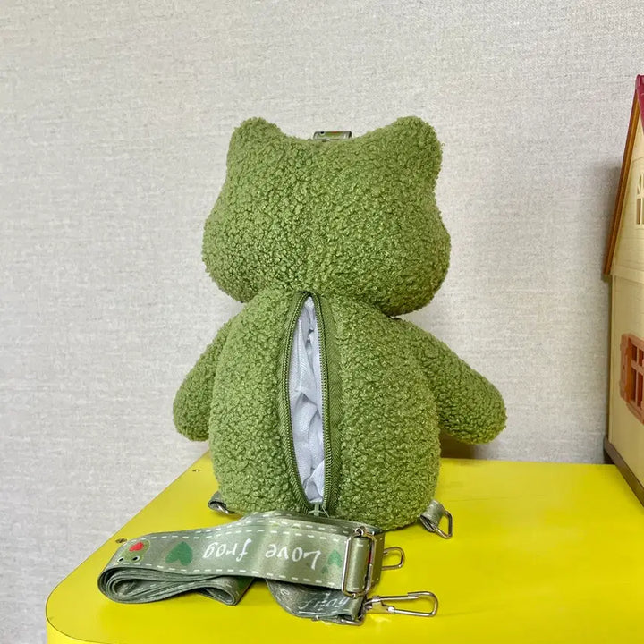 [BUNJANG] Frog Plush Backpack / 새상품) 개구리 인형 가방 백팩