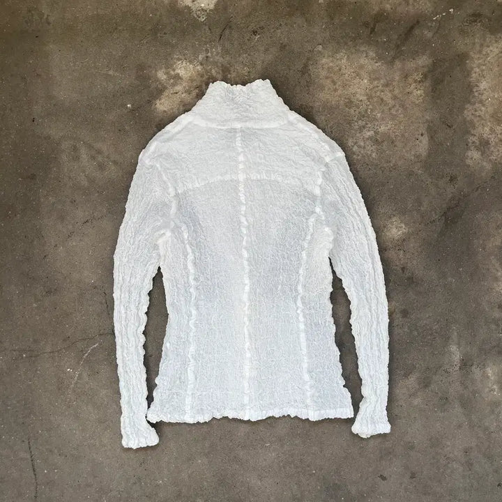 [BUNJANG] Issey Miyake me 컬리플라워 화이트 자켓 / Issey Miyake me 컬리플라워 화이트 자켓