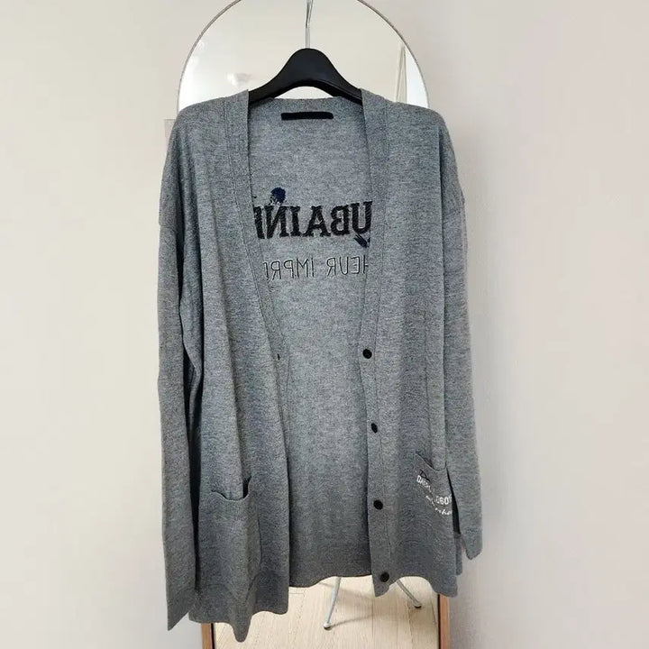 [BUNJANG] VOV Linen Blend Embroidered Cardigan / VOV 보브 여름 울 린넨 가디건 자수포인트 / 상태깨끗/프리