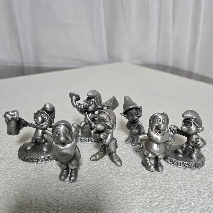 [BUNJANG] Antique Pewter Smurf Figures Bundle Set / 주석 일괄 7점