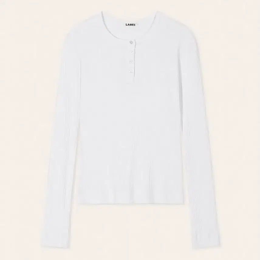 [BUNJANG] Label Archive Amuel Henley Shirt White / 라벨아카이브 헨리넥 Amuel henley shirt white