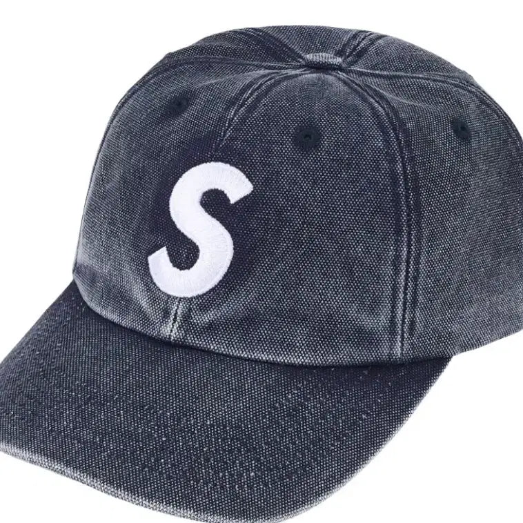 [BUNJANG] Supreme Pigment Coated S Logo 6-Panel Navy Cap / 슈프림 피그먼트 코티드 S 로고 6-패널 네이비