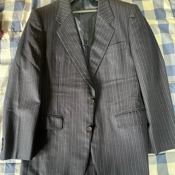 [BUNJANG] LANVIN Stripe Blazer Jacket / LANVIN 남색 블레이저 자켓