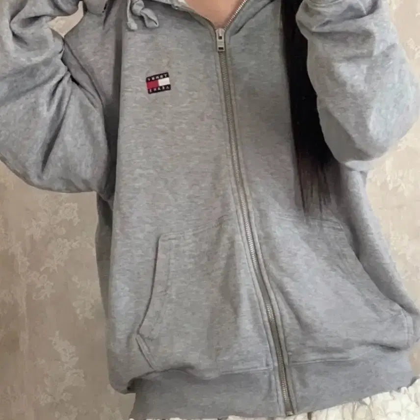 [SOLD OUT] 타미힐피거 그레이 후드집업
