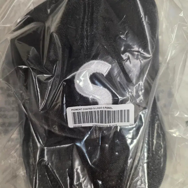[BUNJANG] Supreme S Logo 6-Panel Cap / 슈프림 피그먼트 코티드 S 로고 6-패널 블랙