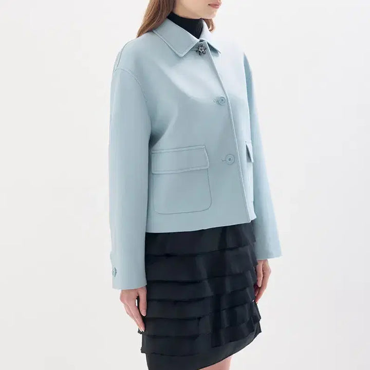 [SOLD OUT] 새상품)랑방 LANVIN COLLECTION 플라워 버튼 카라 자켓