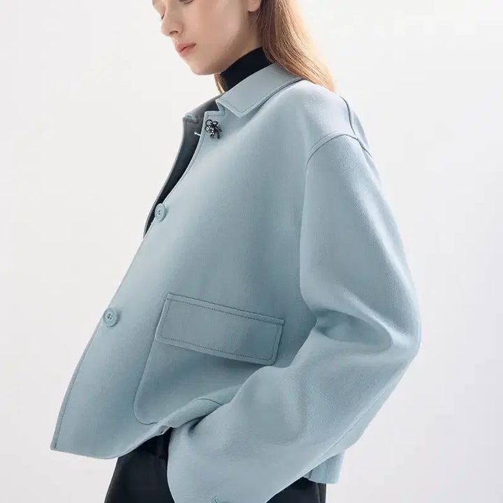 [SOLD OUT] 새상품)랑방 LANVIN COLLECTION 플라워 버튼 카라 자켓