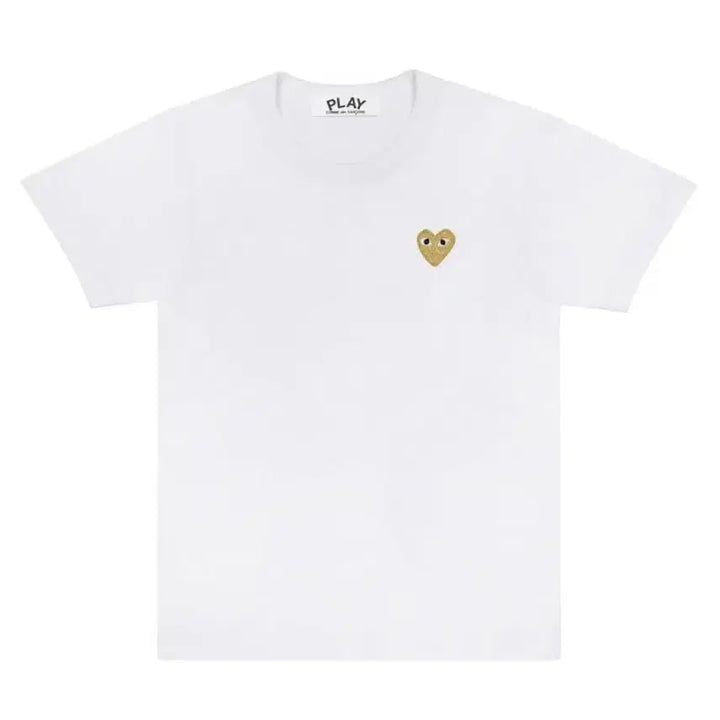 [BUNJANG] Comme des Garcons Play Gold Wappen White T-shirt / 꼼데가르송 플레이 골드와펜 화이트 미개봉 새상품