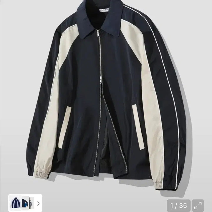[SOLD OUT] 파이핑 라인 윈드 브레이커 네이비 M 사이즈 슬로우 레코드 하우스 무신사