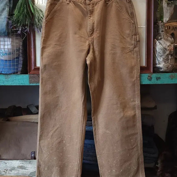 [BUNJANG] Carhartt Single Knee Carpenter Work Pants Brown Duck Canvas 36x34 / 칼하트 싱글니 카펜터 워크팬츠 브라운 덕캔버스 36x34