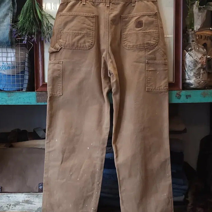[BUNJANG] Carhartt Single Knee Carpenter Work Pants Brown Duck Canvas 36x34 / 칼하트 싱글니 카펜터 워크팬츠 브라운 덕캔버스 36x34