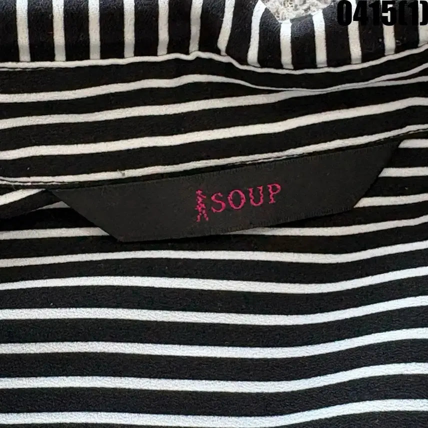 [BUNJANG] Isoup 블랙 화이트 스트라이프 셔츠 S / Isoup 블랙 화이트 스트라이프 셔츠 S