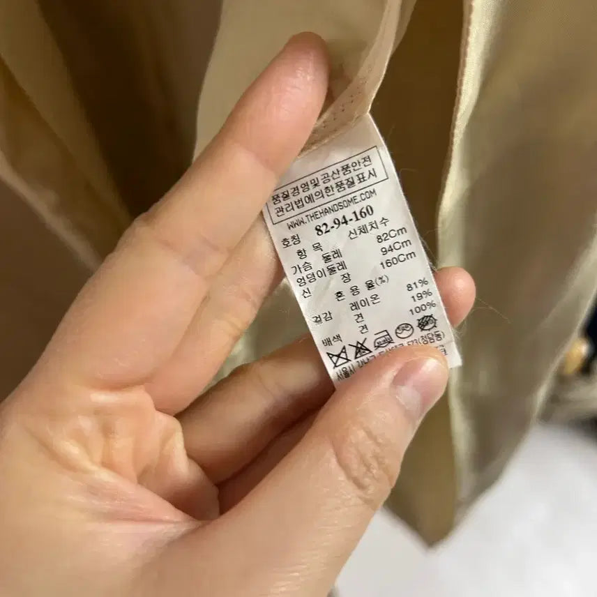 [SOLD OUT] 한섬 더캐시미어 경량 트렌치 코트 / 타임 시스템 코스 스타일