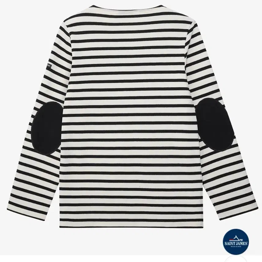 [BUNJANG] Saint James Meridien II Elbow Patch Long Sleeve T-Shirt / 세인트제임스 메르디앙 ll 엘보 패치(OMM)