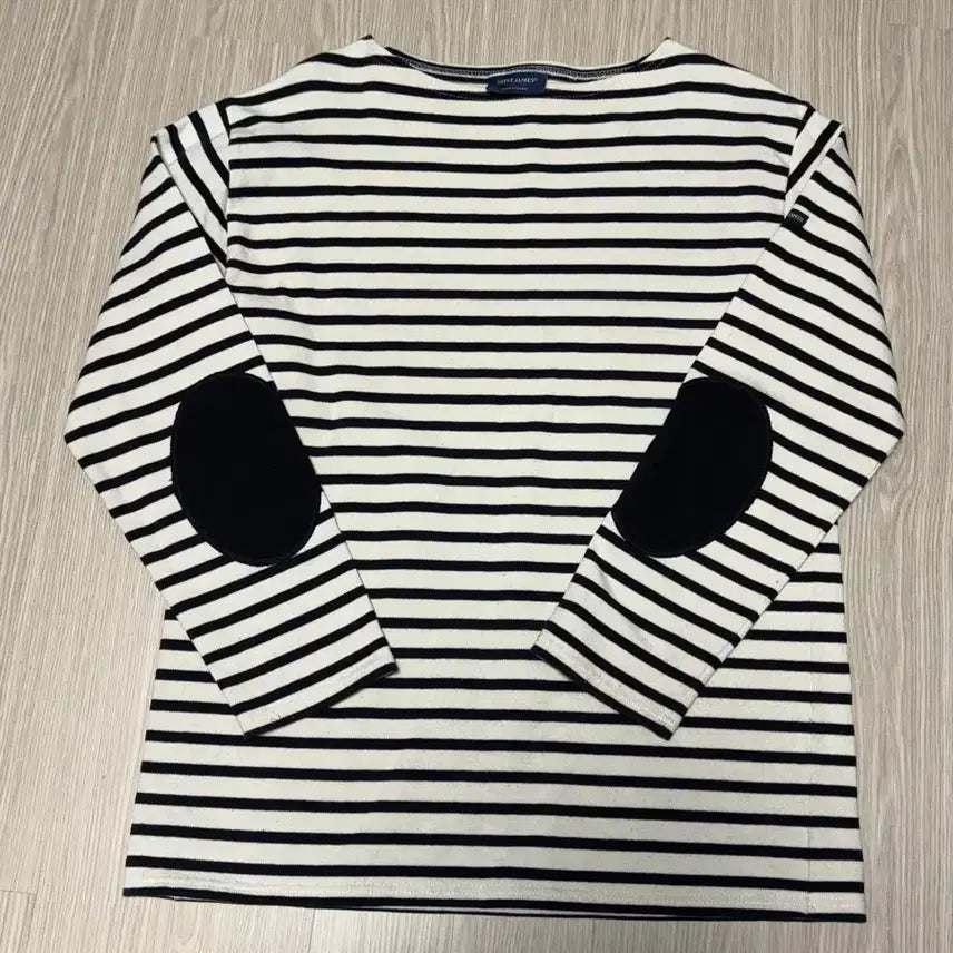[BUNJANG] Saint James Meridien II Elbow Patch Long Sleeve T-Shirt / 세인트제임스 메르디앙 ll 엘보 패치(OMM)