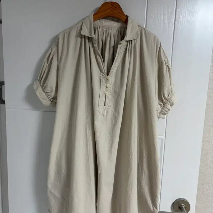 [SOLD OUT] (일본 수입 빈티지)반팔 원피스 셔츠 면100 기본 베이직