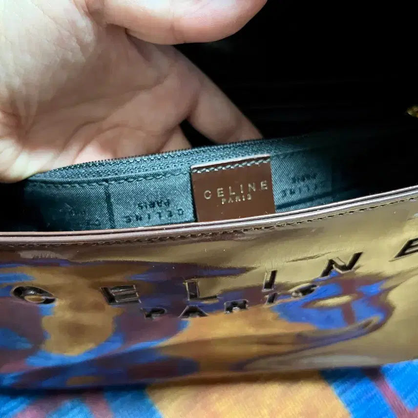 [BUNJANG] Celine Vintage Burgundy Enamel Shoulder Bag / 정품 빈티지 올드 셀린느 숄더백
