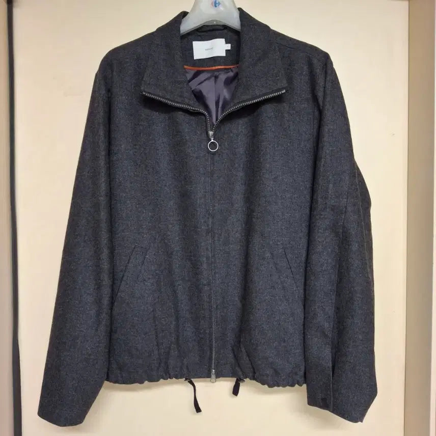 [BUNJANG] Our selves Fine Wool Relaxed Blouson Charcoal Grey / [2] 아워셀브스 파인울 릴렉스드 블루종 차콜 그레이