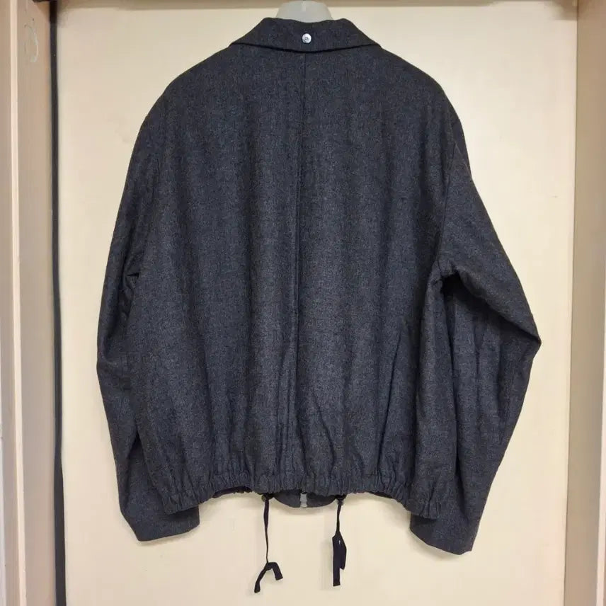 [BUNJANG] Our selves Fine Wool Relaxed Blouson Charcoal Grey / [2] 아워셀브스 파인울 릴렉스드 블루종 차콜 그레이