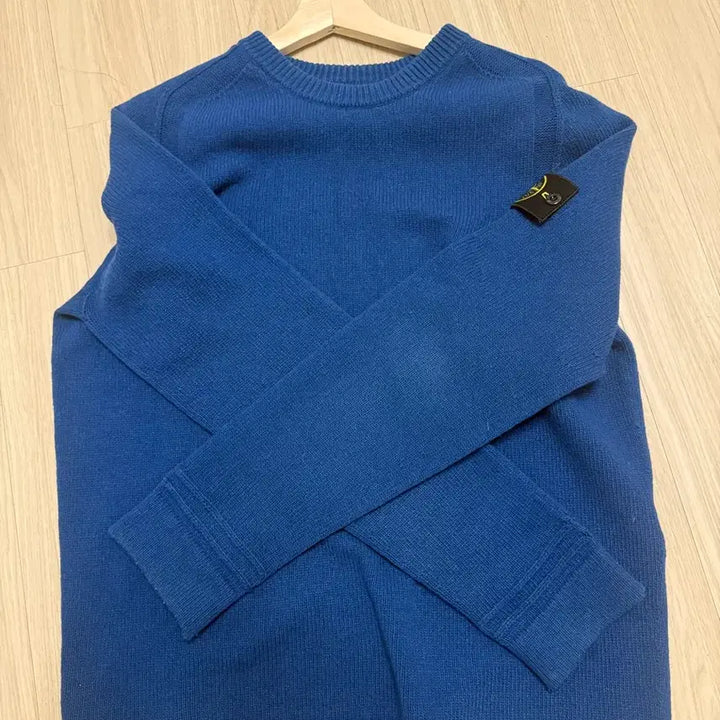 [BUNJANG] Stone Island Blue Knit Sweater / 스톤아일랜드 블루 니트 스웨터