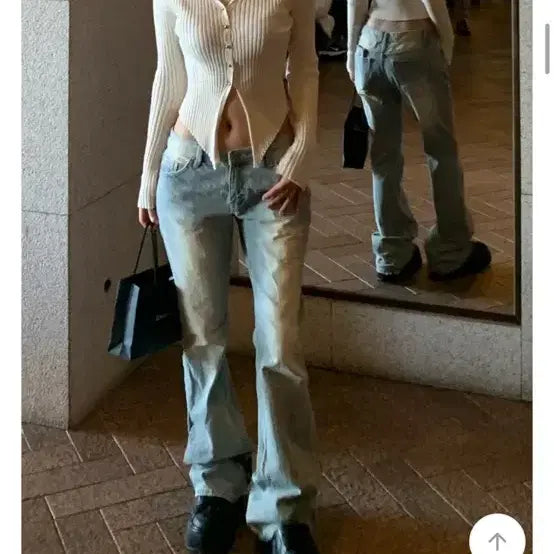 [BUNJANG] Dope Bootcut Low-rise Denim Pants / 에이블리 도프 부츠컷 로우라이즈 데님팬츠