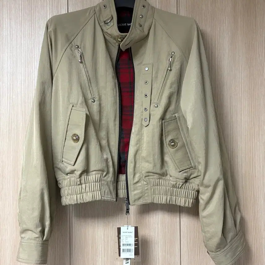 [BUNJANG] Vacant Archive Beige Harrington Jacket (L) / 베이컨트 아카이브 베이지 색상 해링턴 자켓 L