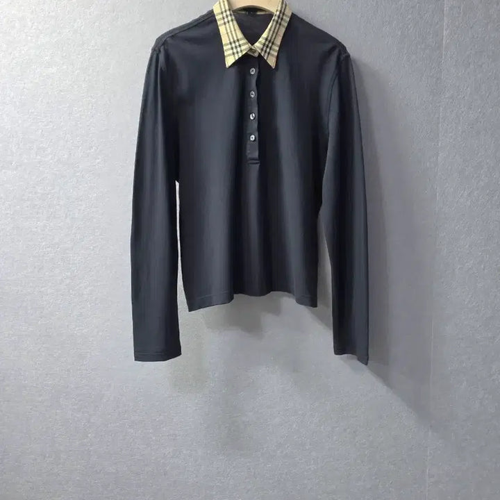 [BUNJANG] Burberry Check Collar Polo Shirt / 버버리 체크카라 폴로 티셔츠