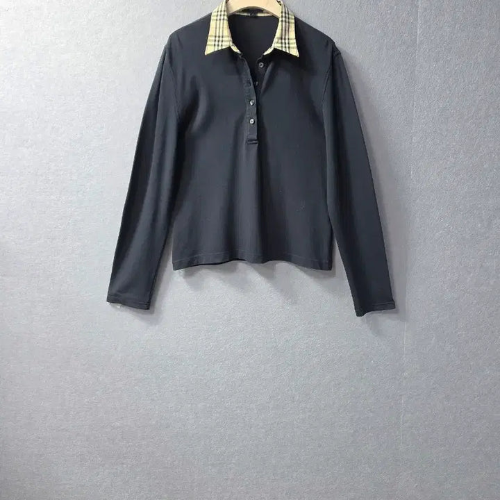 [BUNJANG] Burberry Check Collar Polo Shirt / 버버리 체크카라 폴로 티셔츠