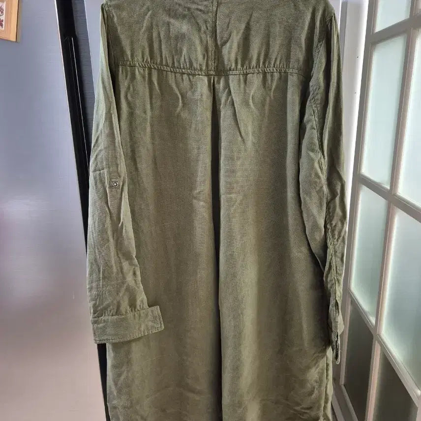 [BUNJANG] ZARA Khaki Long Shirt Dress Jacket (Size M) / 자라(ZARA) 카키 롱 셔츠/ 원피스 / 자켓 (M사이즈)
