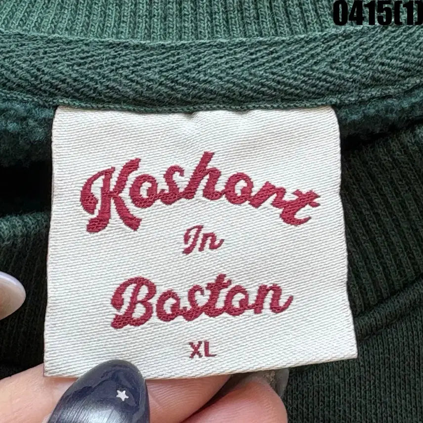 [BUNJANG] Koshort in Boston 고양이 프린팅 맨투맨 그린 XL / Koshort in Boston 고양이 프린팅 맨투맨 그린 XL
