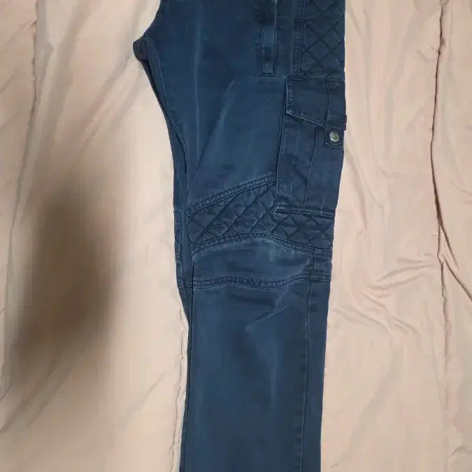 [BUNJANG] Balmain Biker Quilted Cargo Pants Navy / [정품/희귀] 발망(BALMAIN) 바이커 퀼팅 카고 팬츠 네이비