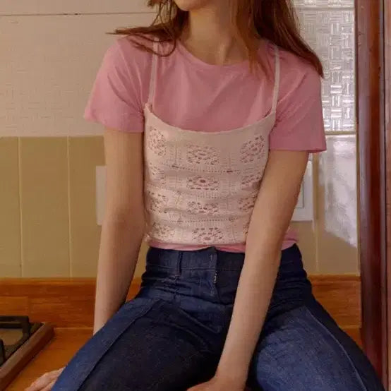 [BUNJANG] Crochet Bustier Top / 웨어리스 크로셰 니트 뷔스티에
