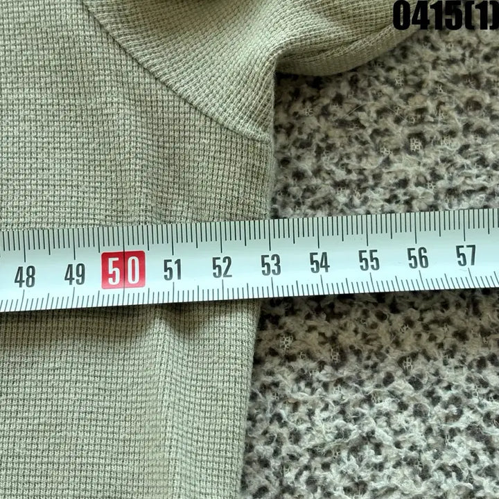 [BUNJANG] OLZEN Waffle Long Sleeve T-Shirt (Khaki) - 100 / 올젠 와플 긴팔 티셔츠 카키색 100