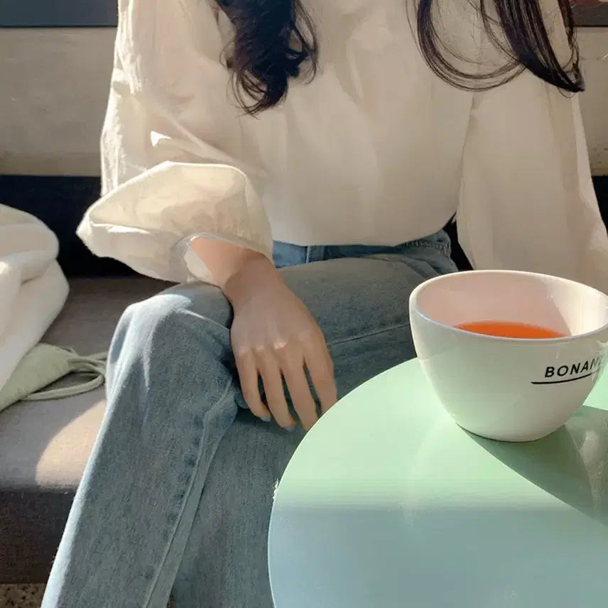 [BUNJANG] Round Blouse &amp; Bustier Set / 라운드블라우스+뷔스티에(세트판매)
