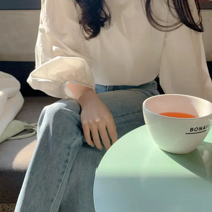 [BUNJANG] Round Blouse &amp; Bustier Set / 라운드블라우스+뷔스티에(세트판매)
