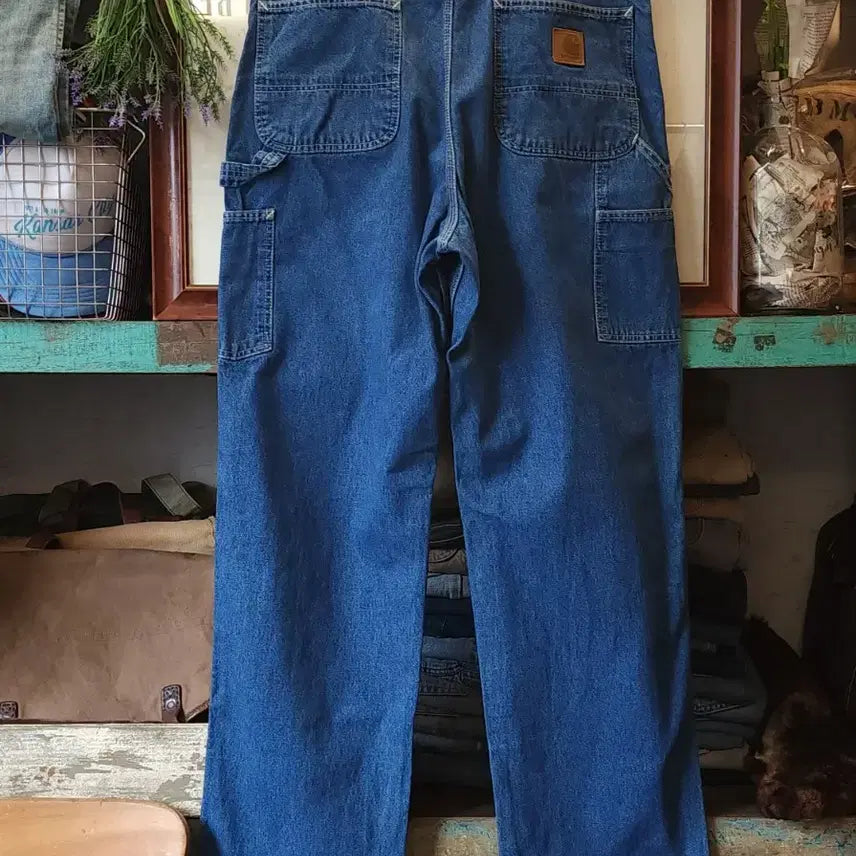 [BUNJANG] Carhartt Carpenter Denim Work Pants Dark Blue 34x34 / 칼하트 카펜터 데님팬츠 워크팬츠 칼하트 덩가리 진청 34x34