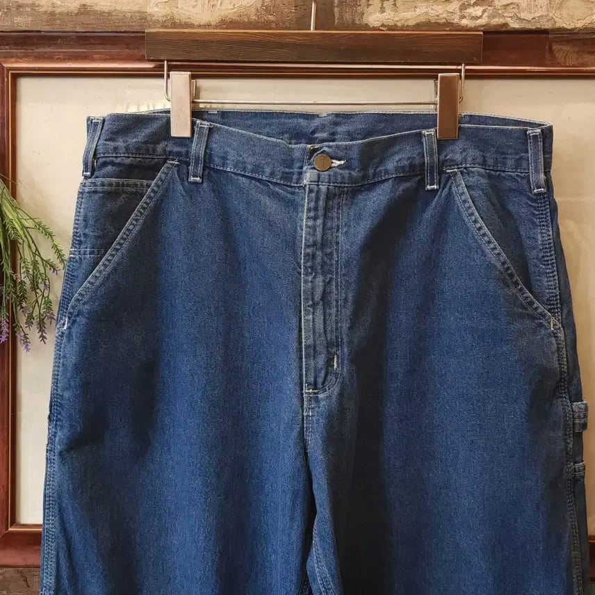 [BUNJANG] Carhartt Carpenter Denim Work Pants Dark Blue 34x34 / 칼하트 카펜터 데님팬츠 워크팬츠 칼하트 덩가리 진청 34x34