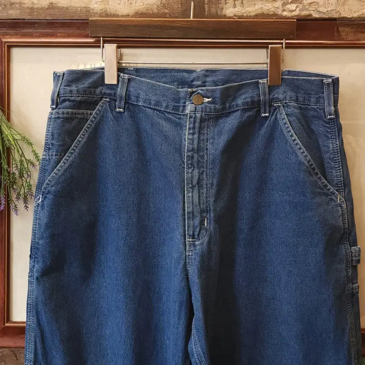 [BUNJANG] Carhartt Carpenter Denim Work Pants Dark Blue 34x34 / 칼하트 카펜터 데님팬츠 워크팬츠 칼하트 덩가리 진청 34x34