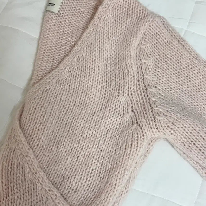 [BUNJANG] 3 Times Knit Top Pink / 쓰리타임즈 랩 니트 탑 핑크