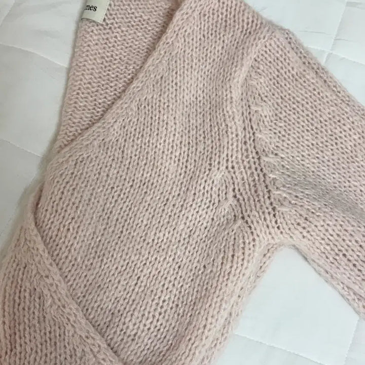 [BUNJANG] 3 Times Knit Top Pink / 쓰리타임즈 랩 니트 탑 핑크