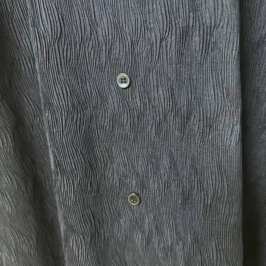 [BUNJANG] 타임옴므 웨이브 플리츠 오픈칼라 셔츠 100 / 타임옴므 웨이브 플리츠 오픈칼라 셔츠 100