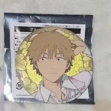 [BUNJANG] Chainsaw Man Sunshine Hotel Denji Glitter Badge / 체인소맨 선샤인 호텔 콜라보 덴지 글리터 캔뱃지