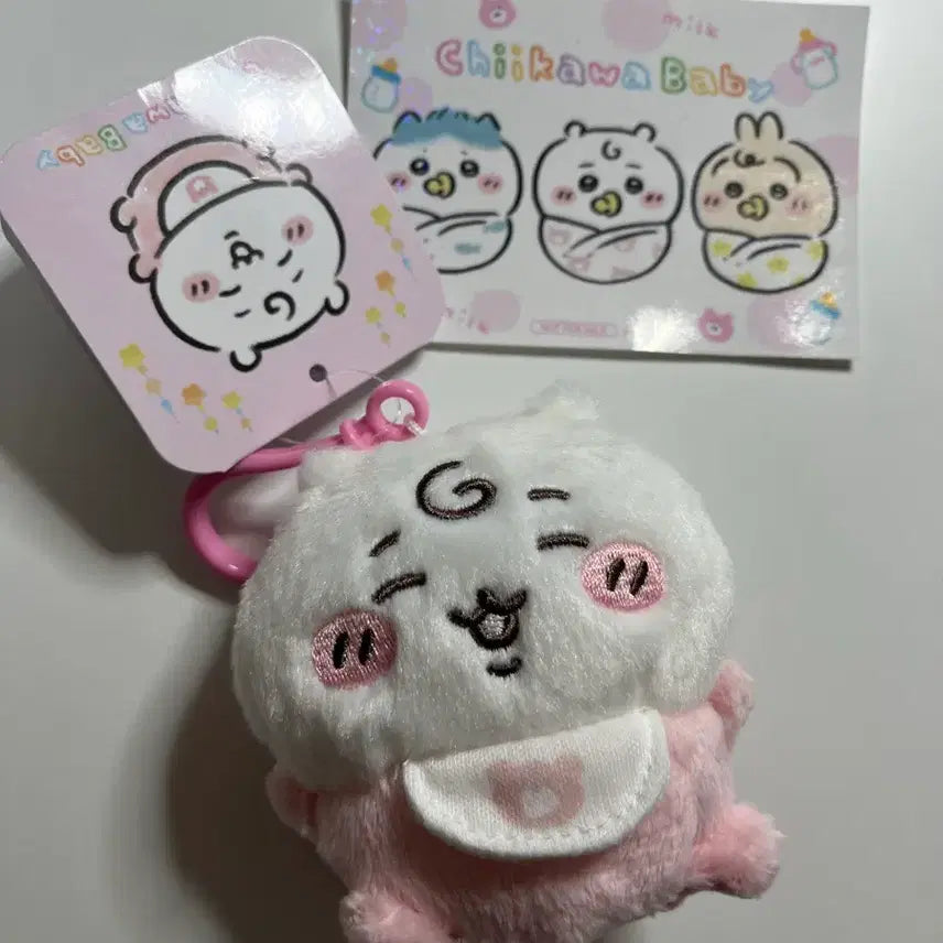 [BUNJANG] Chiikawa Baby Doll Keychain + Sticker Set / 치이카와 베이비 인형 키링 + 스티커
