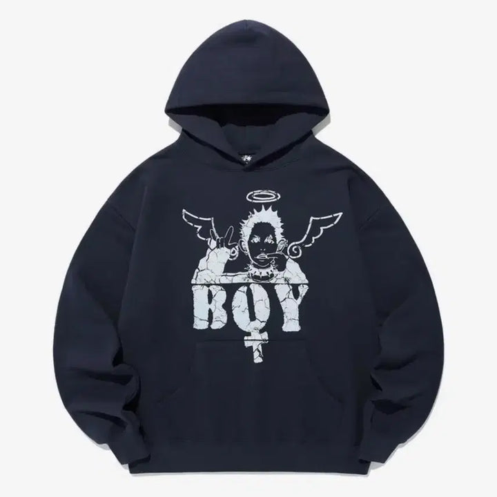 [BUNJANG] Niceghostclub Angel Boy Hoodie / 나이스고스트클럽 엔젤보이 후드 네이비