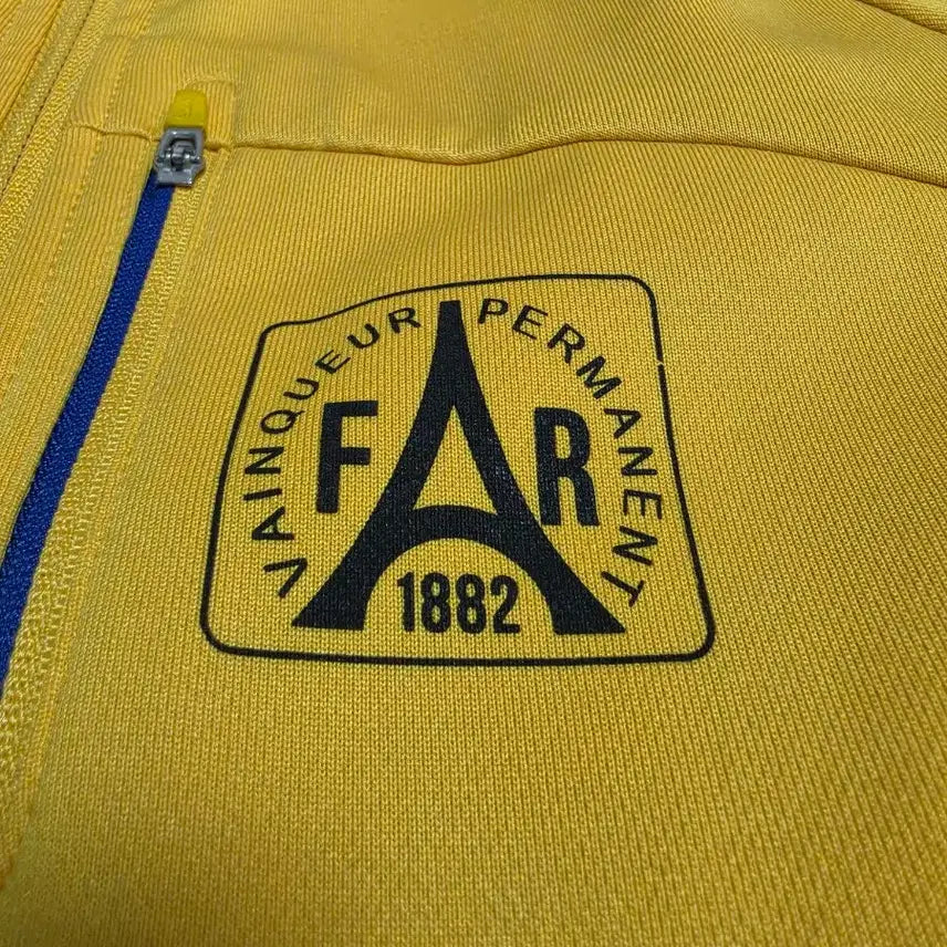 [BUNJANG] Le Coq Sportif Yellow Hooded Zip-Up Jacket / 르꼬끄 스포르티브 옐로우 후드 집업