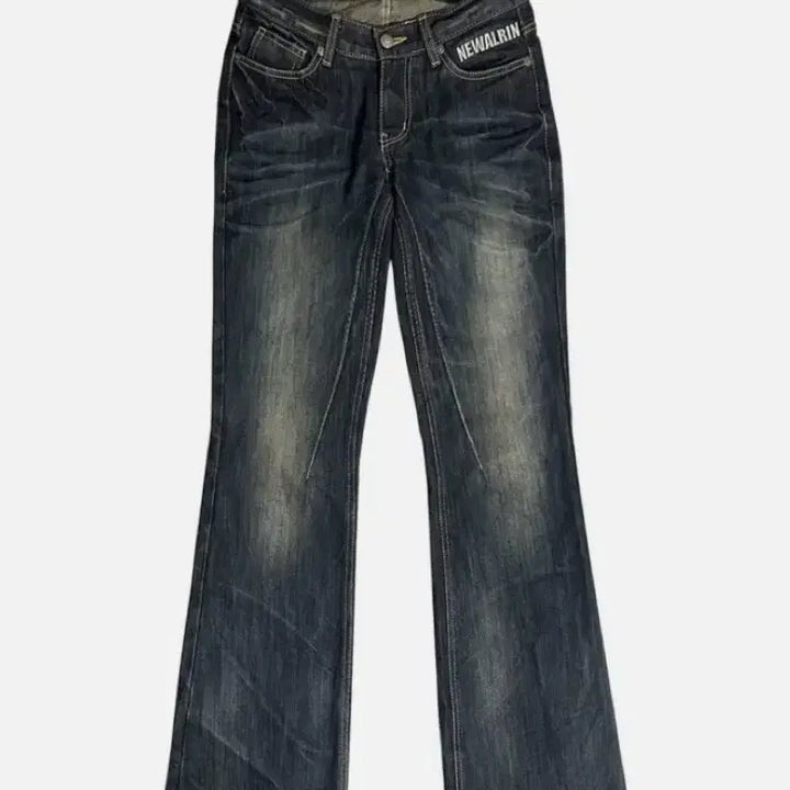 [BUNJANG] Newerlne Burning Pintuck Washed Vintage Denim M / 뉴얼린 버닝핀턱워싱빈티지데님 m