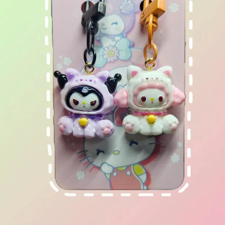 [BUNJANG] Kuromi My Melody Parts Keyring Set / 쿠로미 마이멜로디 파츠 키링 세트