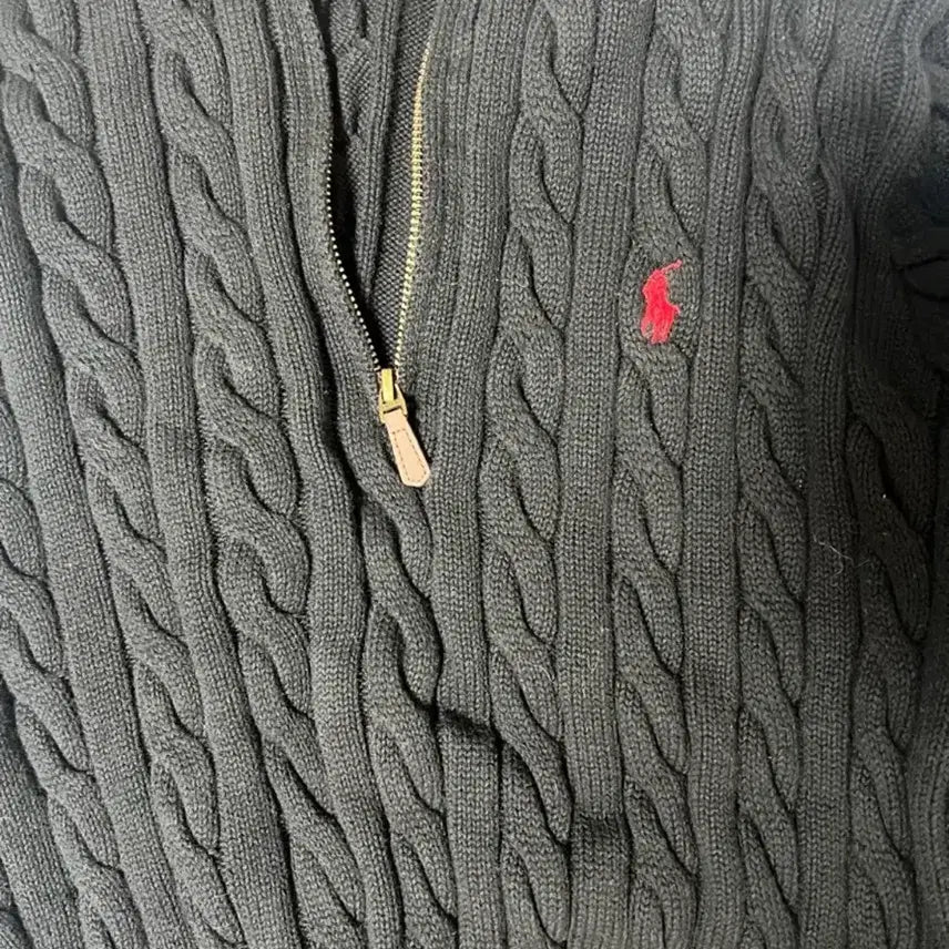 [BUNJANG] Polo Half-Zip Knit Sweater M / 폴로 반집업 니트 M